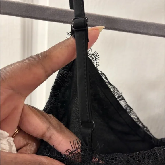 Topshop Black Lace Detail Cami Camisole Top - Picture 5 of 10